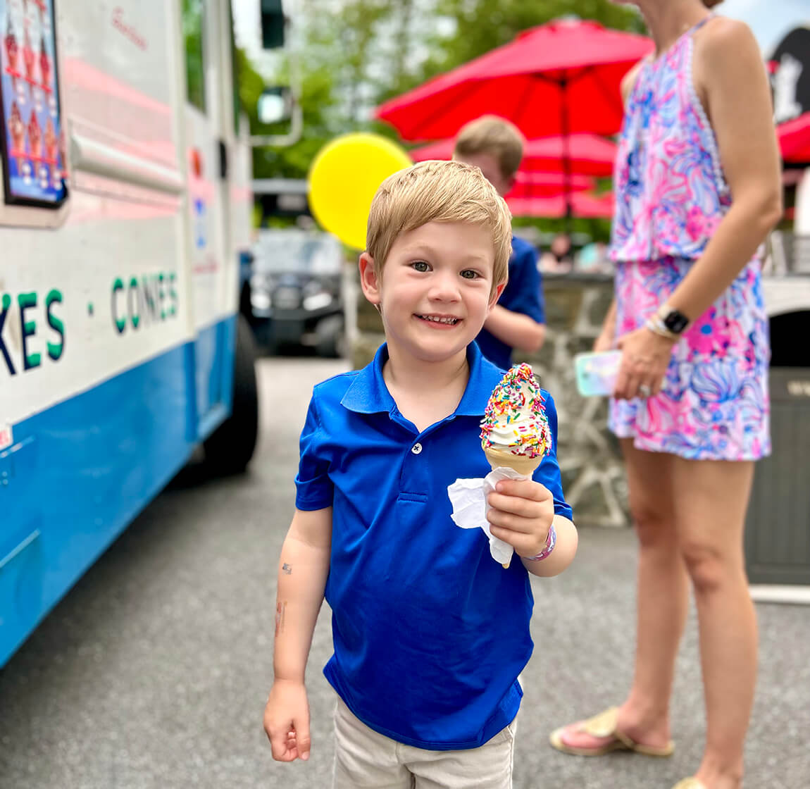 boy eating ice cream